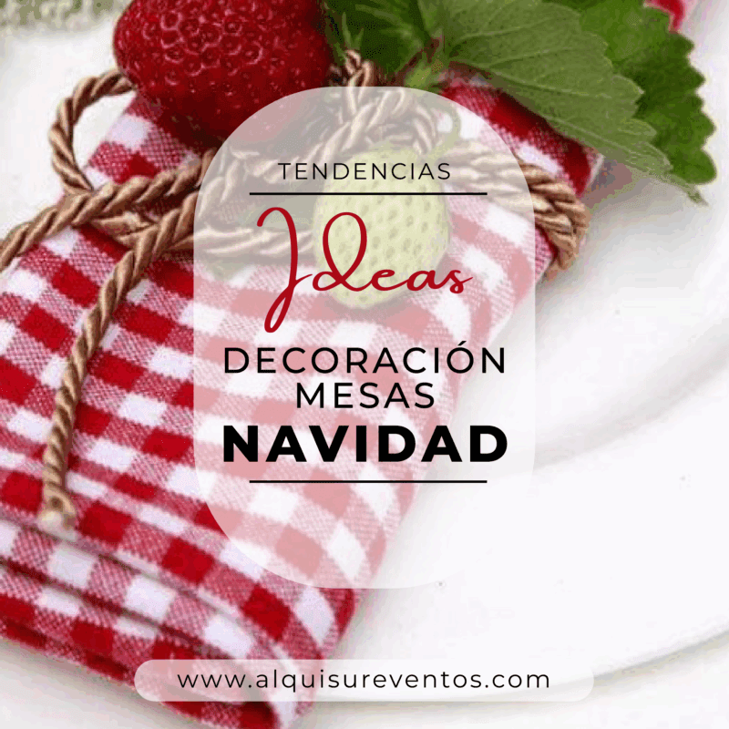 decoracion mesas de navidad, alquiler de material para cenas de navidad